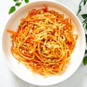 carrot pasta in a plate