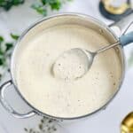 truffle cream sauce in a skillet