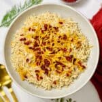 barberry rice served on a plate