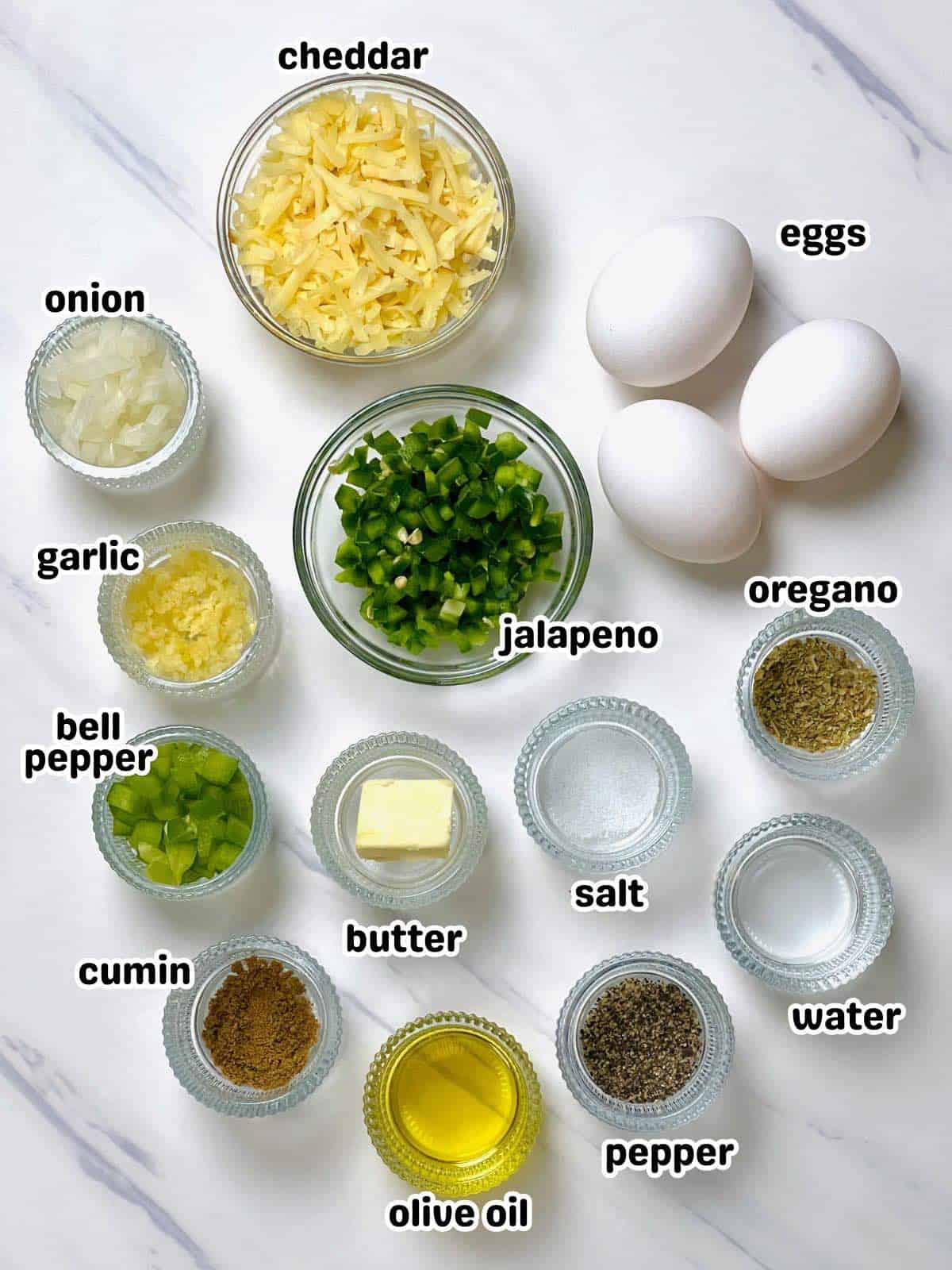 ingredients required for making jalapeno omelette
