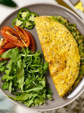jalapeno omelette on a plate