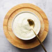 garlic truffle aioli served in a bowl