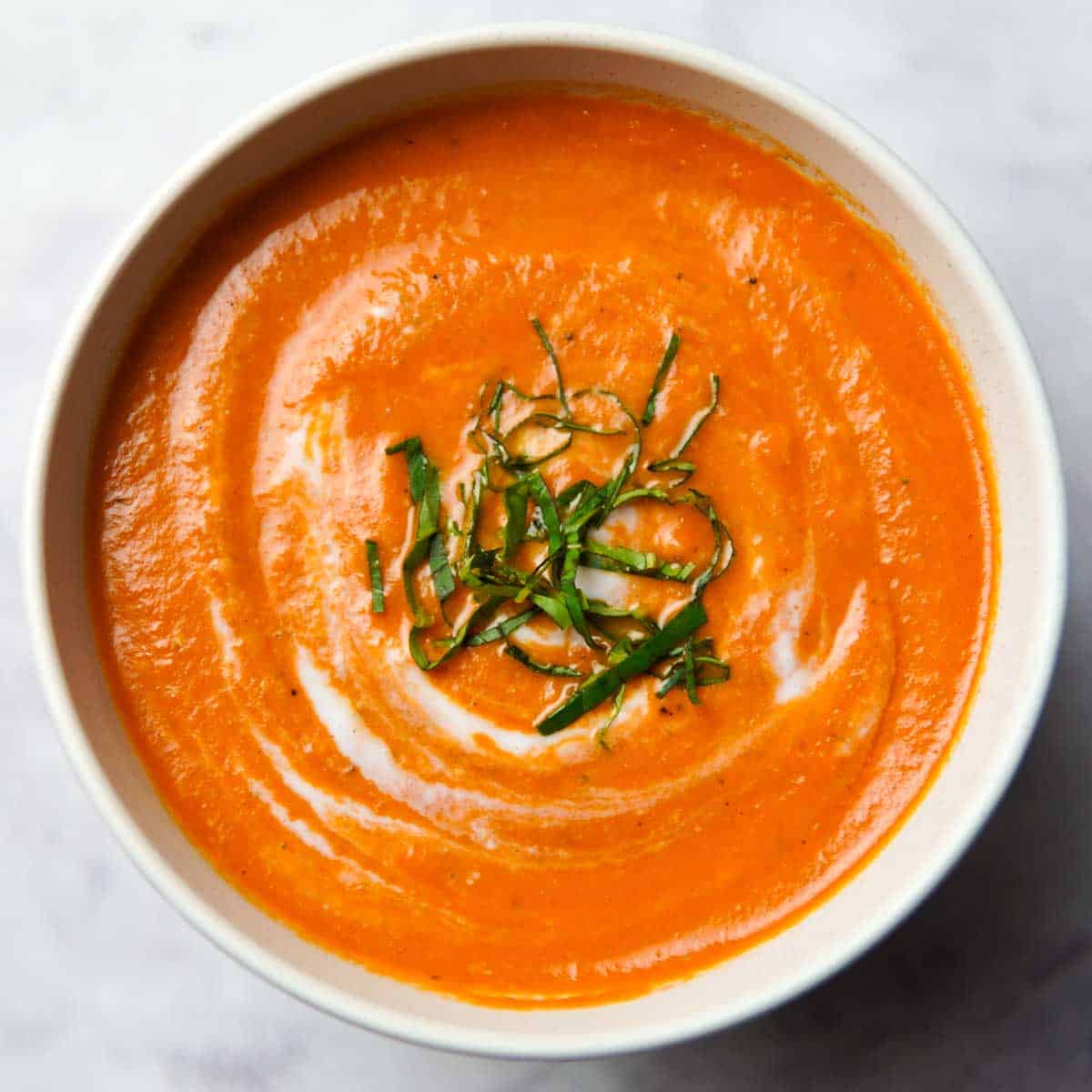 blended tomato soup