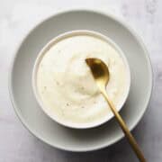 homemade truffle aioli served in a bowl