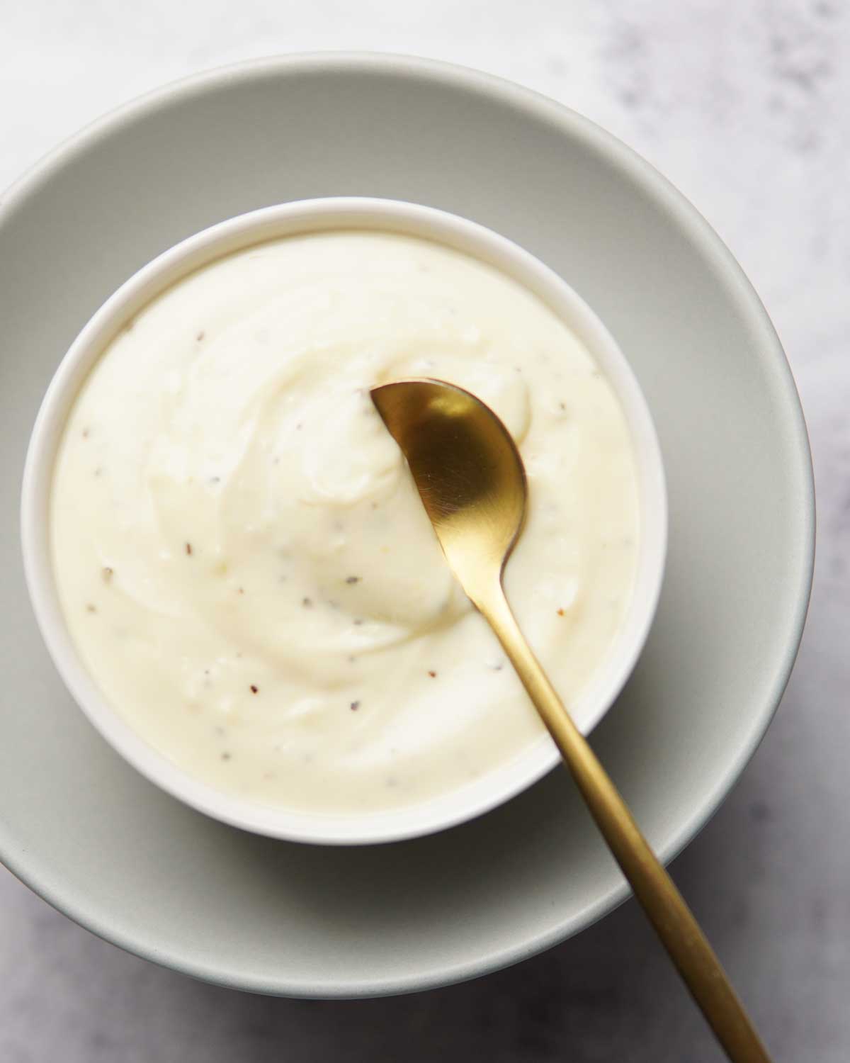 truffle aioli in a bowl