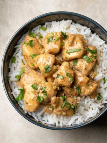 lime chicken served over rice